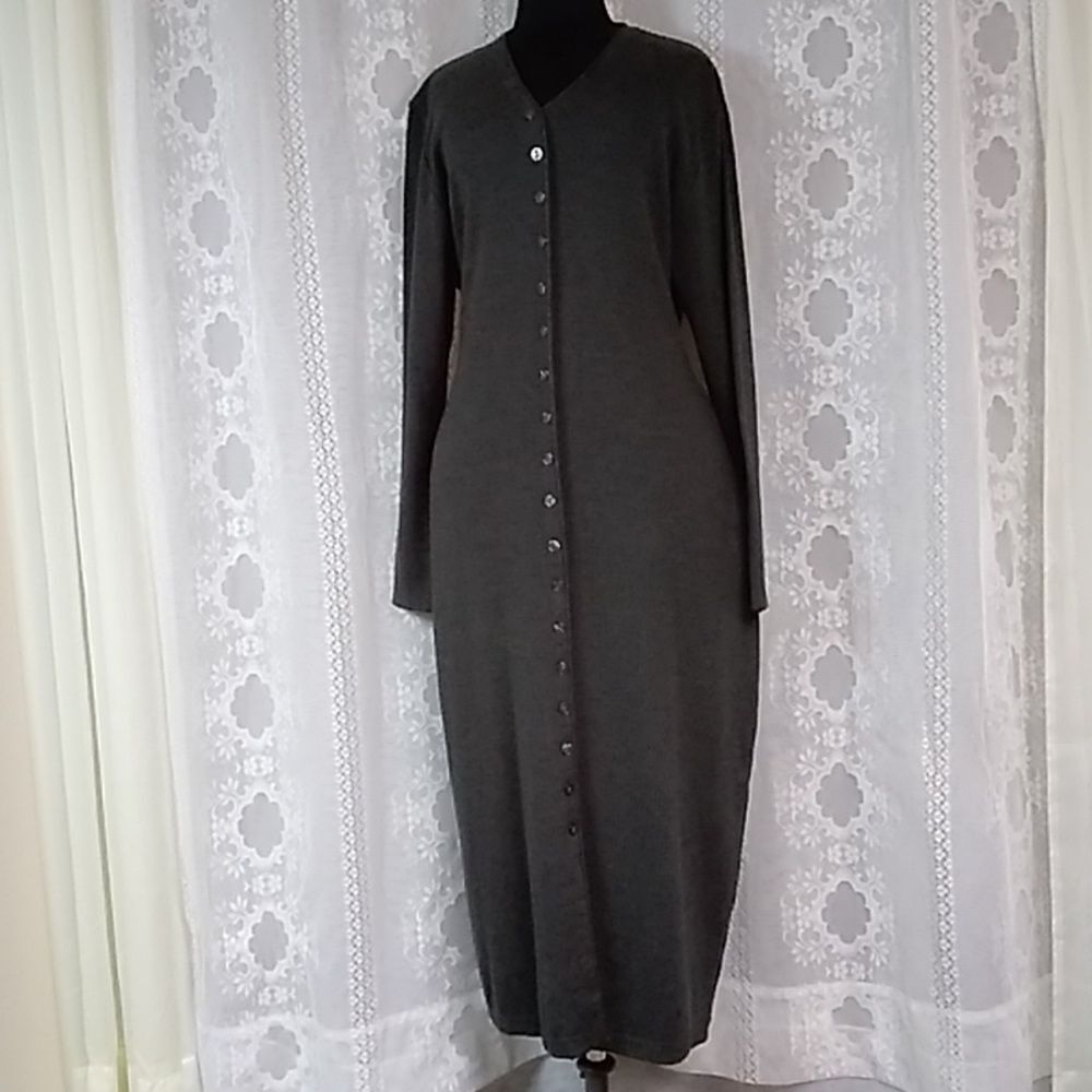 VTG,Casual Corner 50% Merino Wool Made In Italy Stretch Women's Dress Size XL